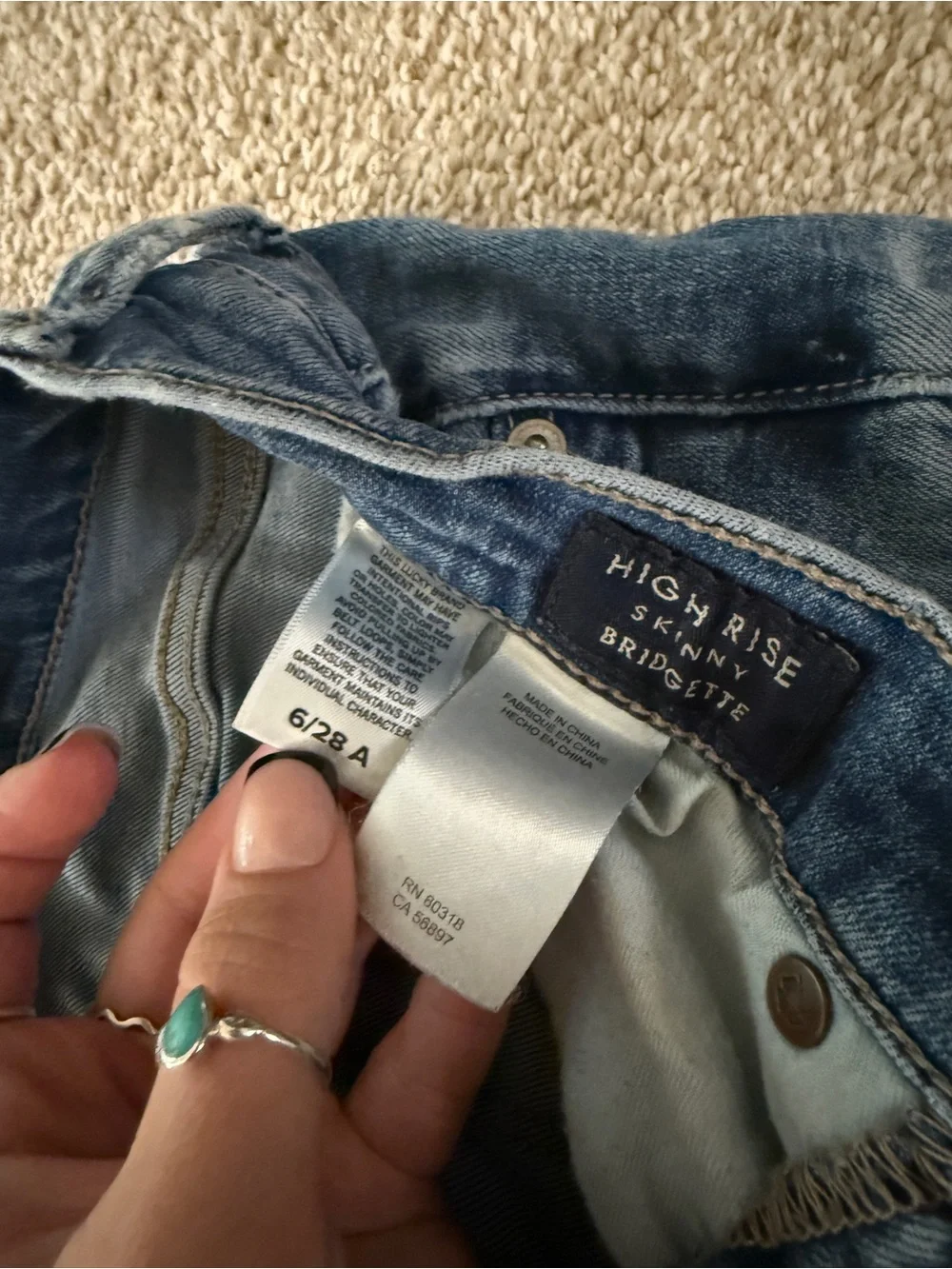 Lucky Brand ankle skinny jeans